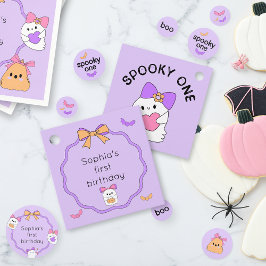 Spooky One Halloween Ghost Birthday Gåvor Etiketter