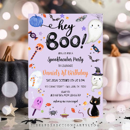 Spooky One Halloween Ghost Boy Birthday Inbjudningar