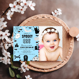 Spooky One Halloween Ghost-flicka 1:a födelsedagen Inbjudningar
