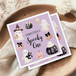 Spooky One Halloween Girl 1st Birthday Party Pappersservett