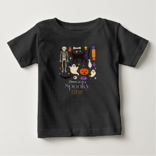 Spooky One Halloween Motifs Black 1:a födelsedag T Shirt
