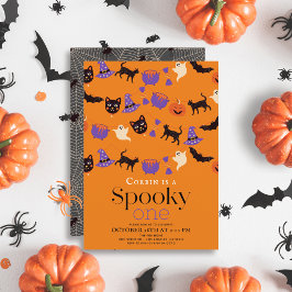 Spooky One Halloween Orange 1:a födelsedagen Inbjudningar