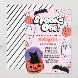 Spooky One! Inbjudan till Ghost Birthday