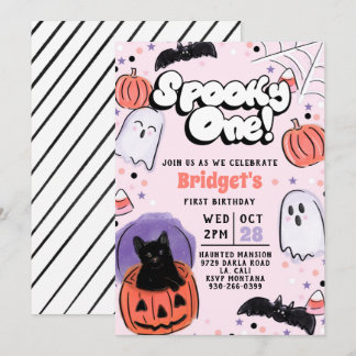 Spooky One! Inbjudan till Ghost Birthday