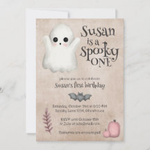 Spooky One Kawaii Ghost Halloween Birthday