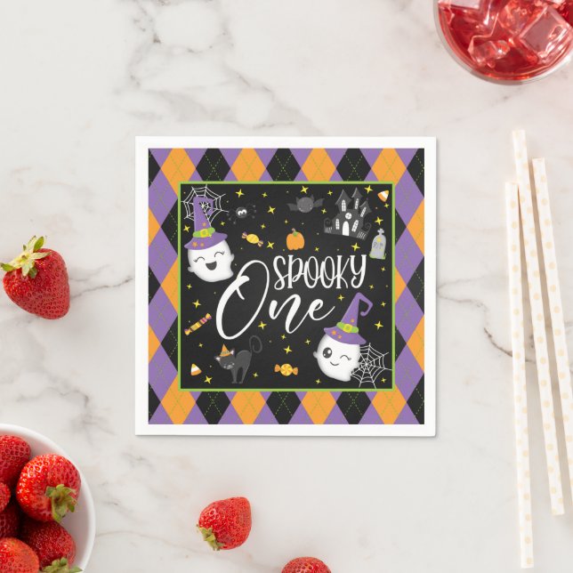 Spooky One Napkin - Blk Pappersservett (Insitu)