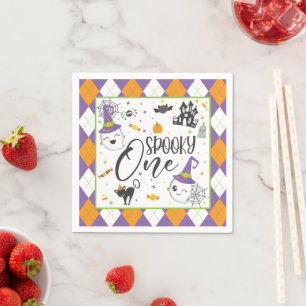 Spooky One Napkin - White Pappersservett