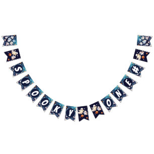 Spooky one söt Halloween Birthday Vimplar