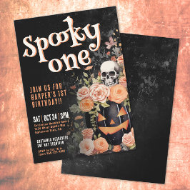 Spooky Ones 1-års födelsedagsfest Inbjudningar