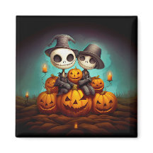 Spooky pagan-vänner firar happy halloween