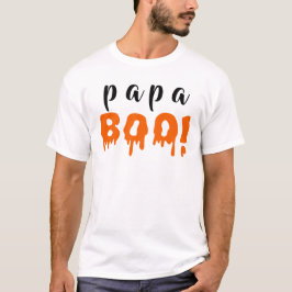 Spooky Pappa Boo Orange Halloween-familjen T Shirt