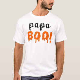 Spooky Pappa Boo Orange Halloween-familjen T Shirt