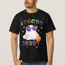 Spooky pappa Bright Text Black Manar-Shirt"