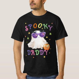 Spooky pappa Bright Text Black Manar-Shirt" T Shirt