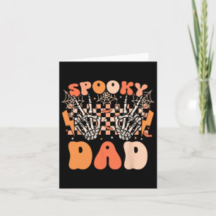 Spooky Pappa Halloween Skeleton Costume Retro Groo Kort