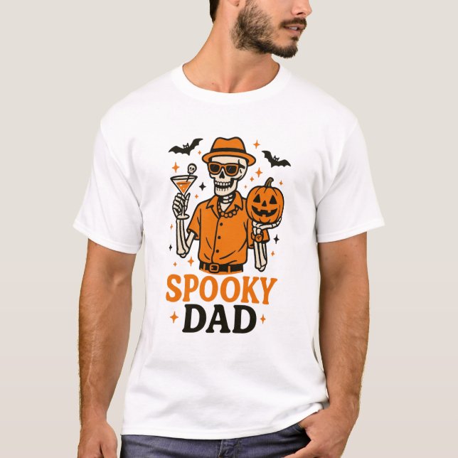 Spooky Pappa T-Shirt - Funny Halloween (Framsida)