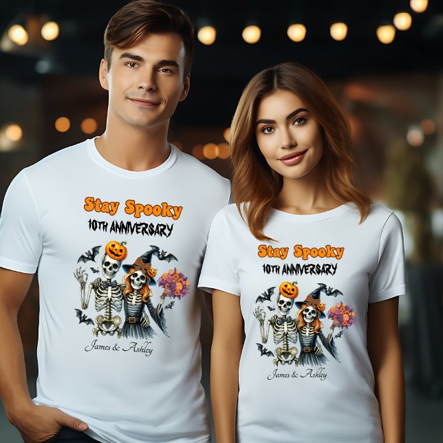 Spooky Par Halloween-årsdagen T-shirts (Skapare uppladdad)