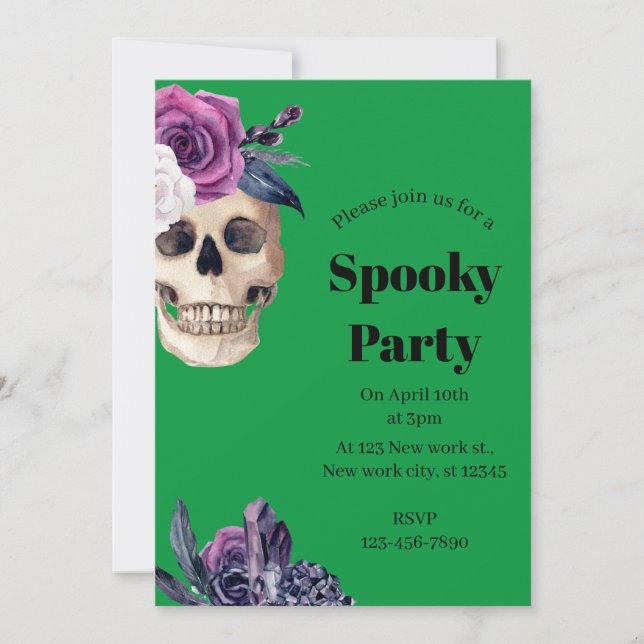 Spooky Party Halloween Inbjudningar (Framsida)