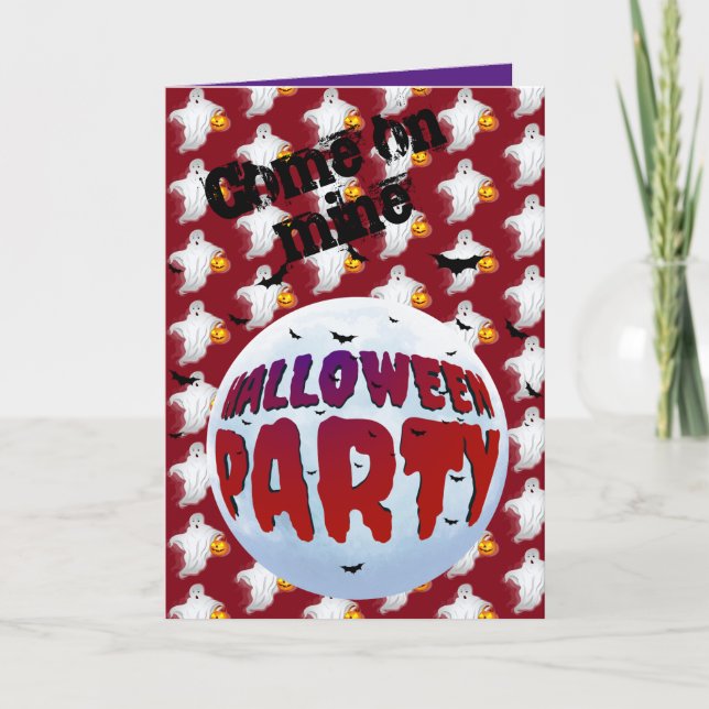 Spooky Party Kort (Framsida)