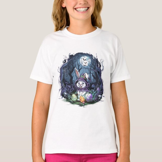 Spooky Påskhare Tshirt T Shirt (Framsida)