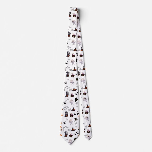 "Spooky Påstående Halloween Tie Slips (Framsida)