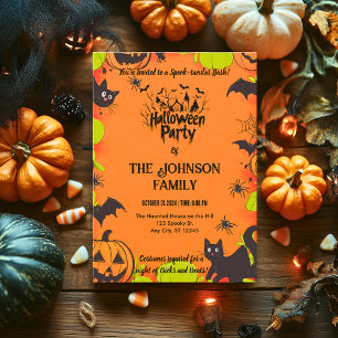 Spooky Personlig Halloween Costume Party Inbjudningar