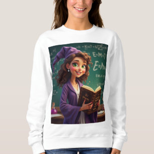 Spooky Physics Teacher Halloween - Witch with Scie T Shirt