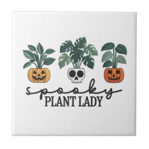 Spooky Plant Dam Halloween Monstera Design Kakelplatta