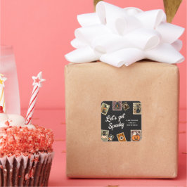 Spooky Postage Frimärke Halloween fest Fyrkantigt Klistermärke