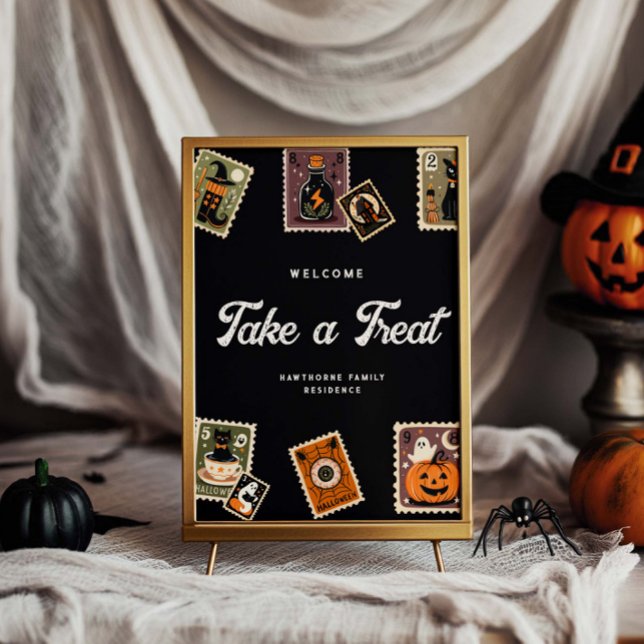 Spooky Postage Frimärke Halloween fest Poster (Skapare uppladdad)