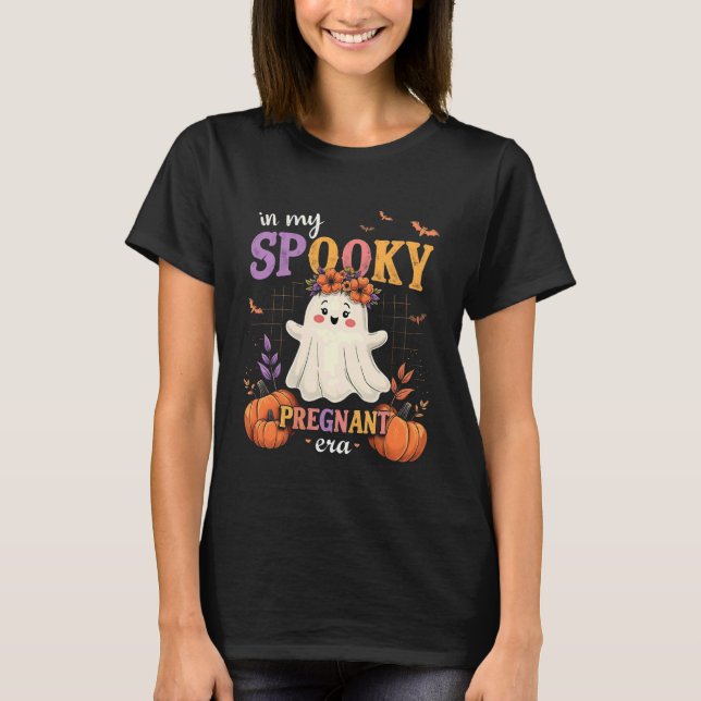 Spooky Pregnant Era Halloween Mother to Be Party C T Shirt (Framsida)