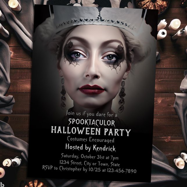 Spooky Princess Halloween Costume Party Inbjudningar (Skapare uppladdad)