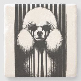 Spooky Pudel med bläckfisk, estetisk Stenunderlägg