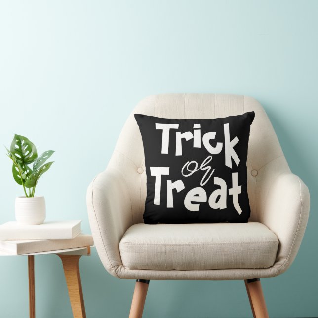 Spooky pumkin jack-o-lantern Halloween Family Kudde (Stol)