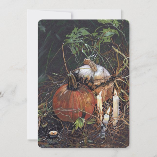 Spooky pumkins notecard tack kort (Framsida)