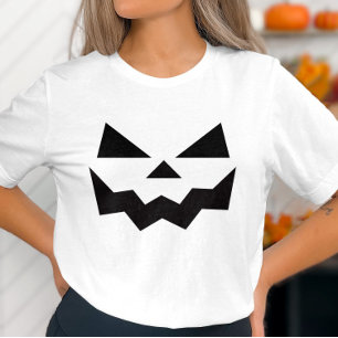 Spooky Pumpkin Ansikte Halloween T-Shirts