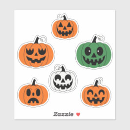 Spooky Pumpkin Ansikte Scrapbook Stickers Lakan Klistermärken