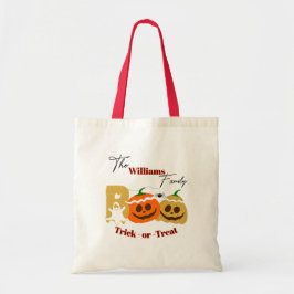 Spooky Pumpkin Bus eller godis Tote Bag Tygkasse