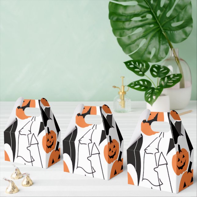 Spooky Pumpkin Favor Box - Anpassningsbar Hallowee Presentaskar (Multipel)