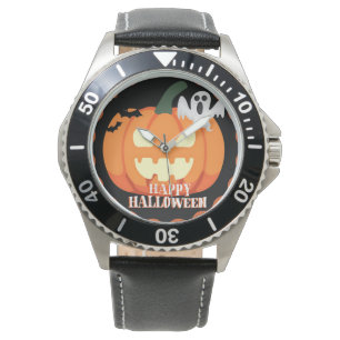Spooky Pumpkin & Ghost Halloween klocka