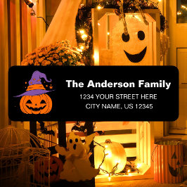 Spooky Pumpkin Halloween fest Mail Returadress Returadress Etikett