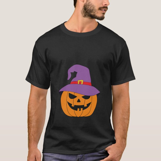 Spooky Pumpkin Halloween Pumpkin Printable Design T Shirt (Framsida)
