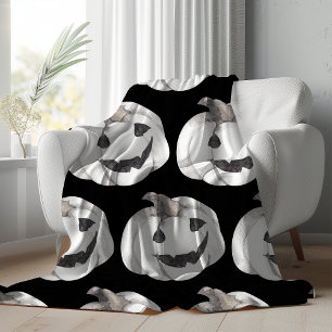 Spooky Pumpkin Mönster   HAPPY HALLOWEEN Fleecefilt