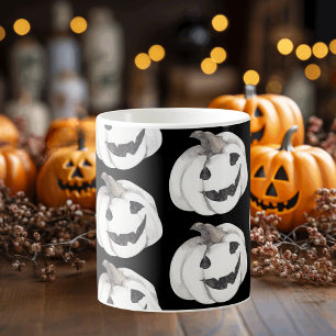 Spooky Pumpkin Mönster HAPPY HALLOWEEN Kaffemugg
