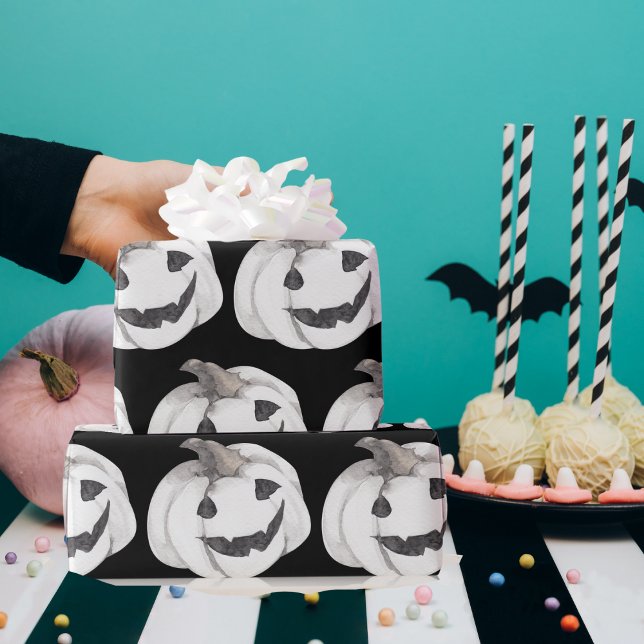 Spooky Pumpkin Mönster | HAPPY HALLOWEEN Presentpapper (Skapare uppladdad)