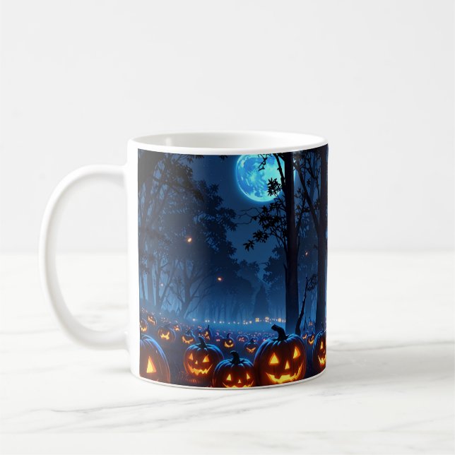 Spooky Pumpkin Night Mugg - Halloween Anime (Vänster)