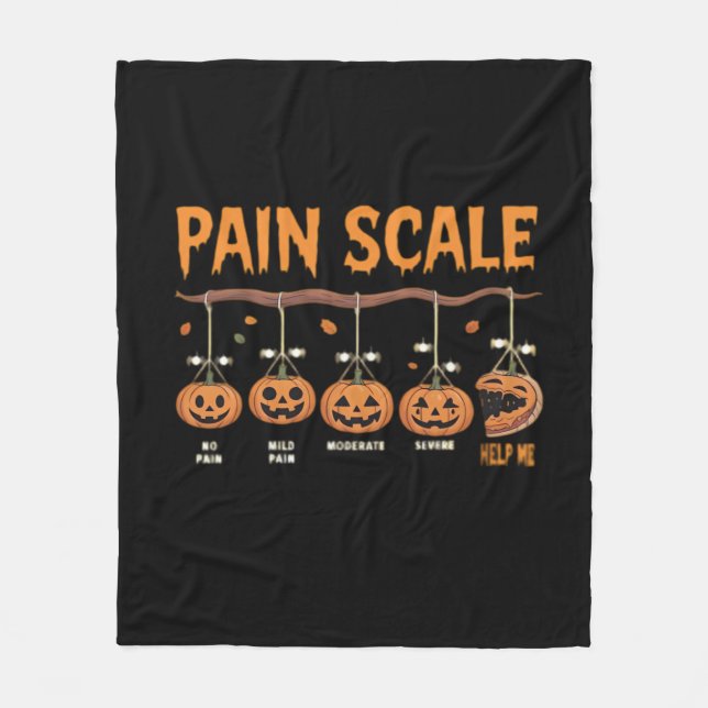 Spooky Pumpkin Pain  Trauma Nurse Triage Hall Fleecefilt (Framsidan)
