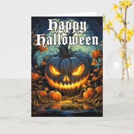 Spooky Pumpkin Scary Halloween Kort