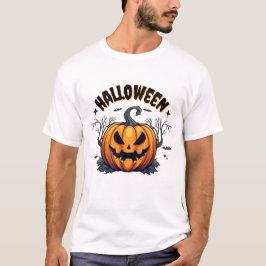 Spooky Pumpkin & Skeleton Business Name Halloween T Shirt