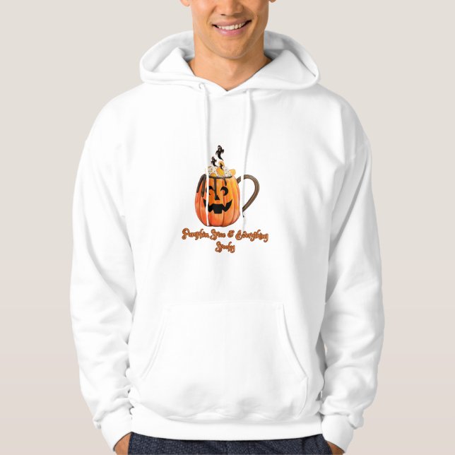 Spooky Pumpkin Spice Coffee Hoodie (Framsida)